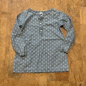 Chambray tunic with tiny flowers